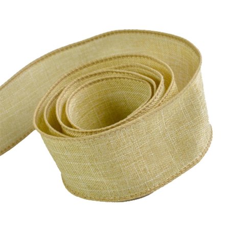 TOYS4.0 2.5 in. 50 Yards Burlap Ribbon, Natural TO2635852